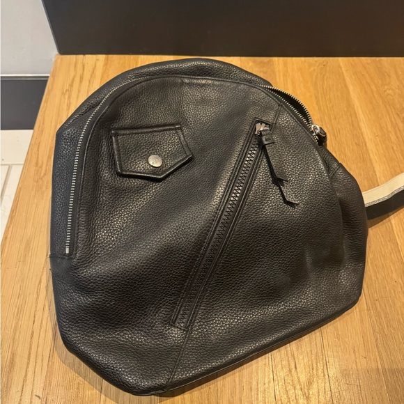 DKNY Black real Leather Backpack - Picture 7 of 8